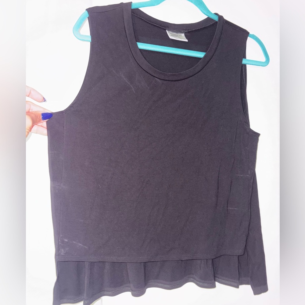 Allison Izu Charcoal Tank Top, L